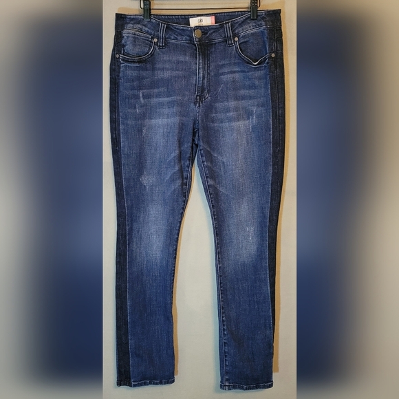 CAbi Woen's Dark Blue High Straight Jeans. Size 12 - Picture 1 of 5